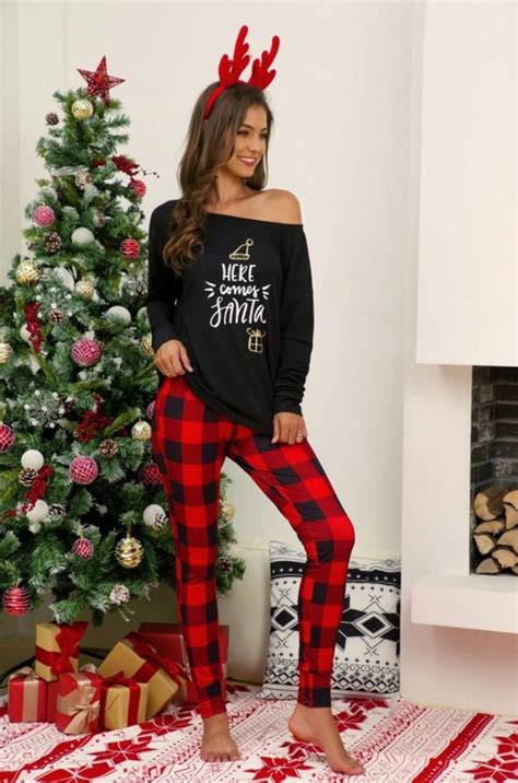 christmas pajamas womens sexy|More.